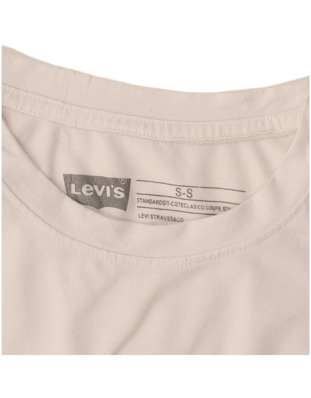 LEVI'S Damen Coupe Standard Graphic T-Shirt Top UK 10 Small Weiß