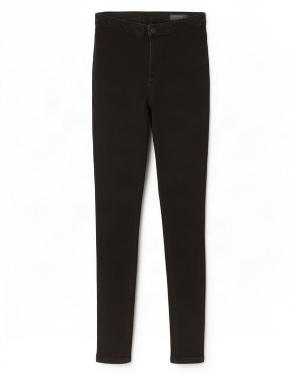 Marks & Spencer Damen Skinny Jeans UK 10 Small W28 L29 Schwarze Baumwolle