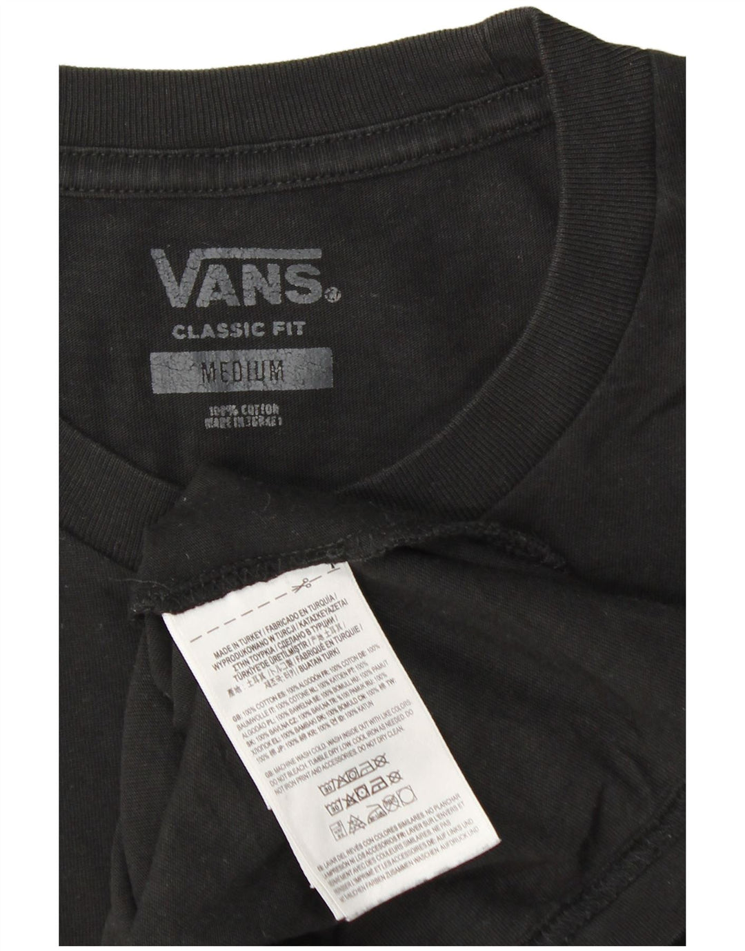 Vans Herren-T-Shirt mit klassischer Passform, mittelschwarzer Baumwolle