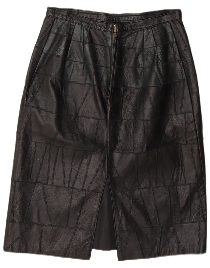 Vintage Damen Lederrock W28 Small Schwarz