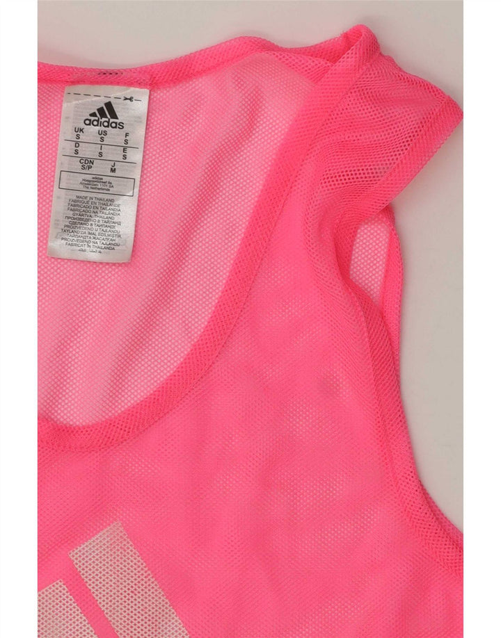 Adidas Damen Graphic Vest Top UK 10 Small Rosa Polyester