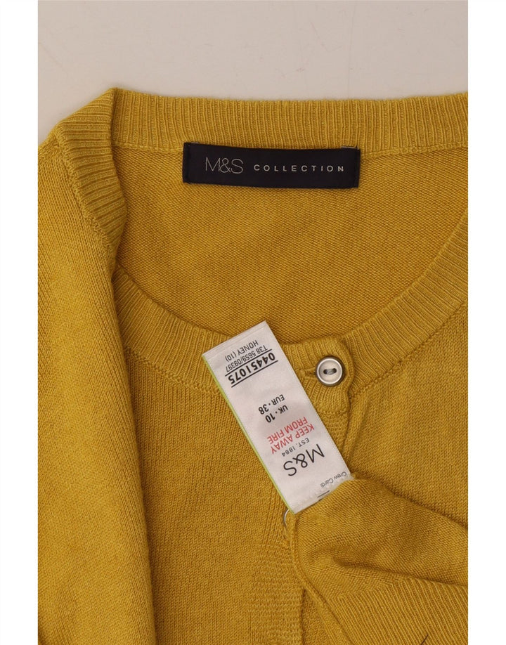 MARKS & SPENCER Womens Oversized Cardigan Sweater UK 10 Small Yellow Vintage Marks & Spencer and Second-Hand Marks & Spencer from Messina Hembry 