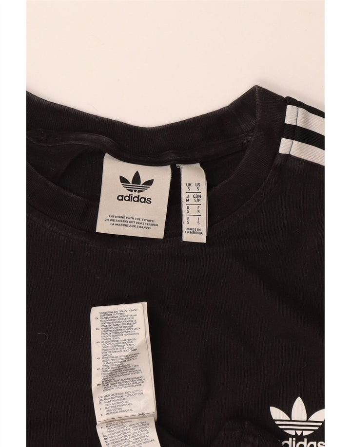 ADIDAS Herren T-Shirt Top Small Schwarz Baumwolle