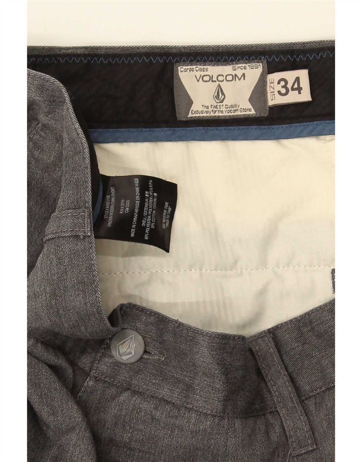 Volcom Herren-Chinoshorts W34, große, grau gefleckte Baumwolle