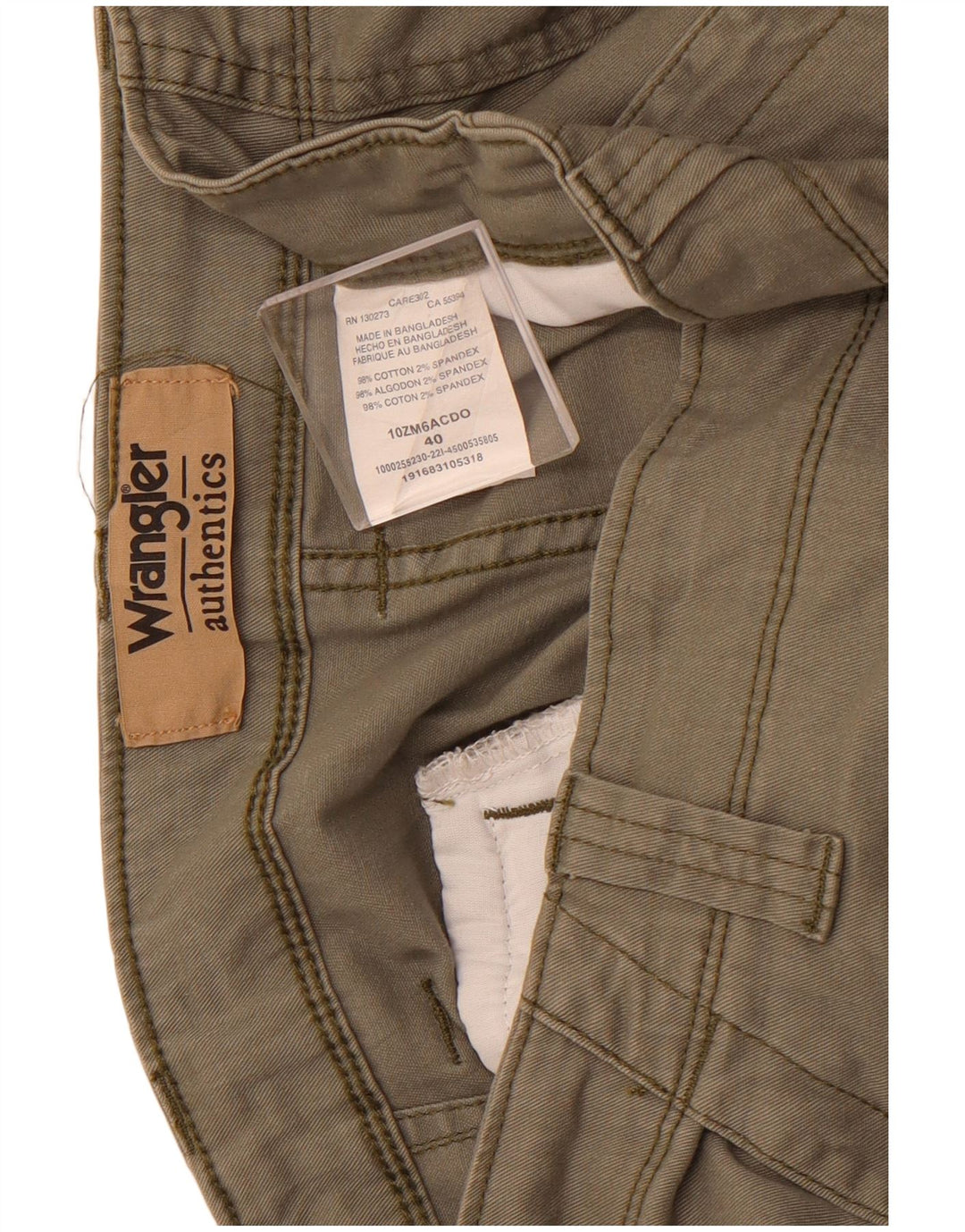 WRANGLER Herren Cargoshorts W40 XL Khaki Baumwolle