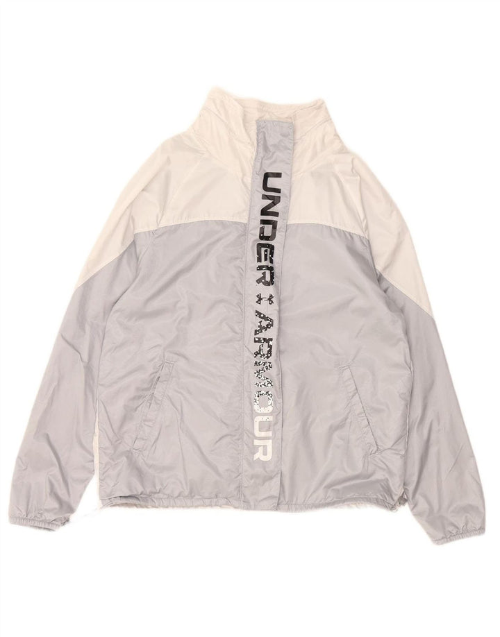 UNDER ARMOUR Womens Tracksuit Top Jacket UK 10 Small Blue Colourblock