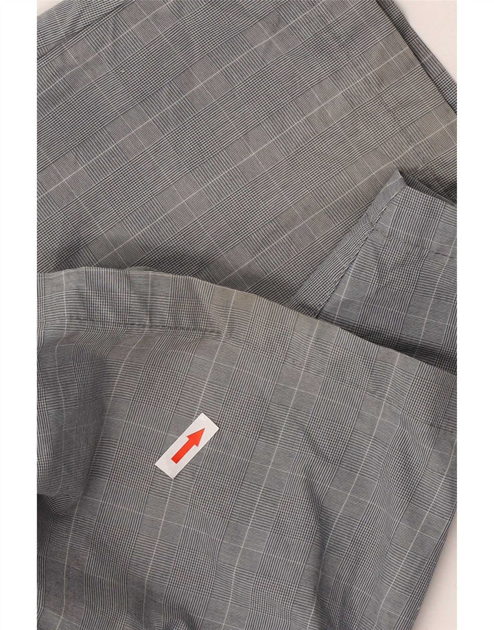Marks & Spencer Herren-Chinoshorts W36, große grau karierte Baumwolle