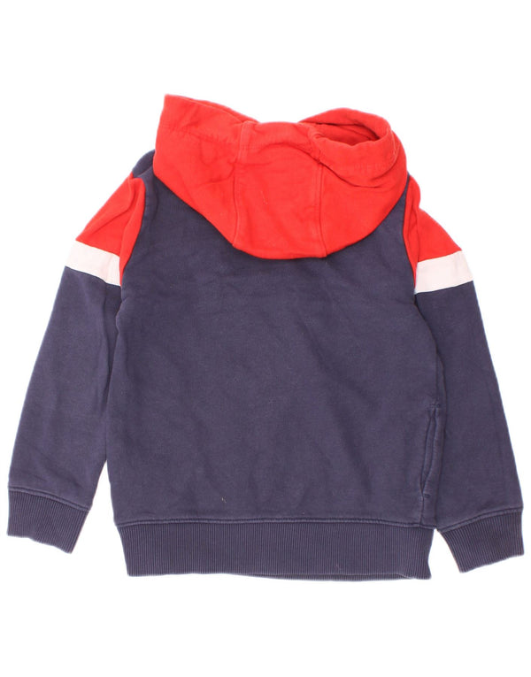 Tommy Hilfiger Boys Graphic Hoodie Jumper 3-4 Years Navy Blue Colourblock