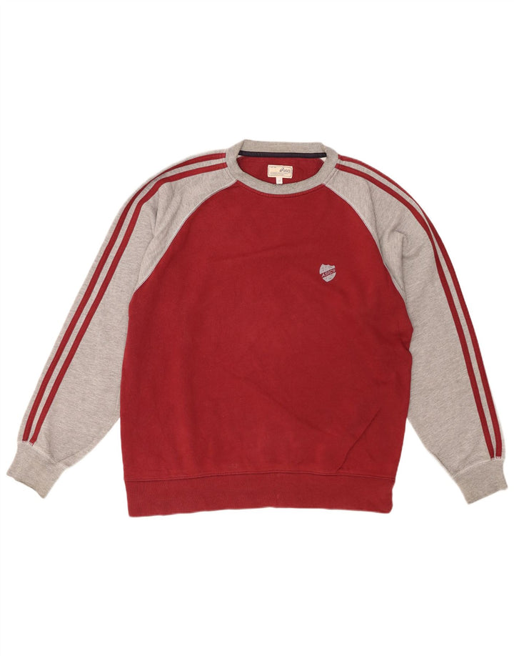 ASICS Herren-Sweatshirt-Pullover aus mittelroter Colourblock-Baumwolle