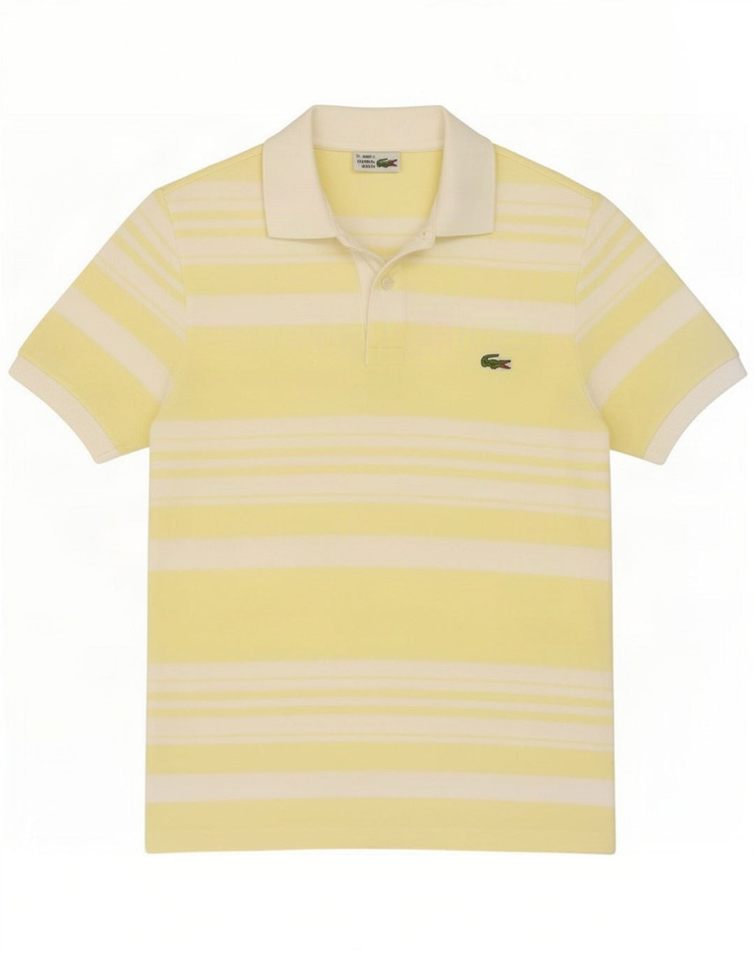 Lacoste Herren-Poloshirt, klein, gelb gestreift