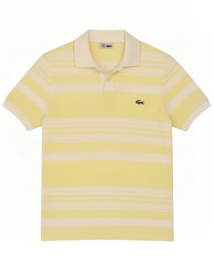 Lacoste Herren-Poloshirt, klein, gelb gestreift