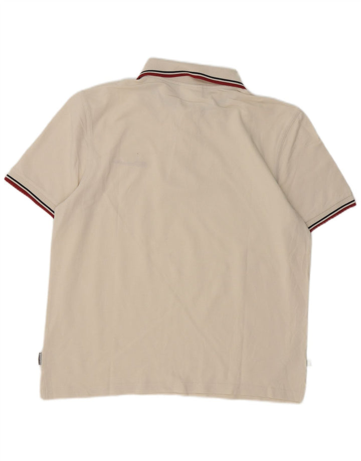 Reebok Herren-Poloshirt, klein, weiß gestreift