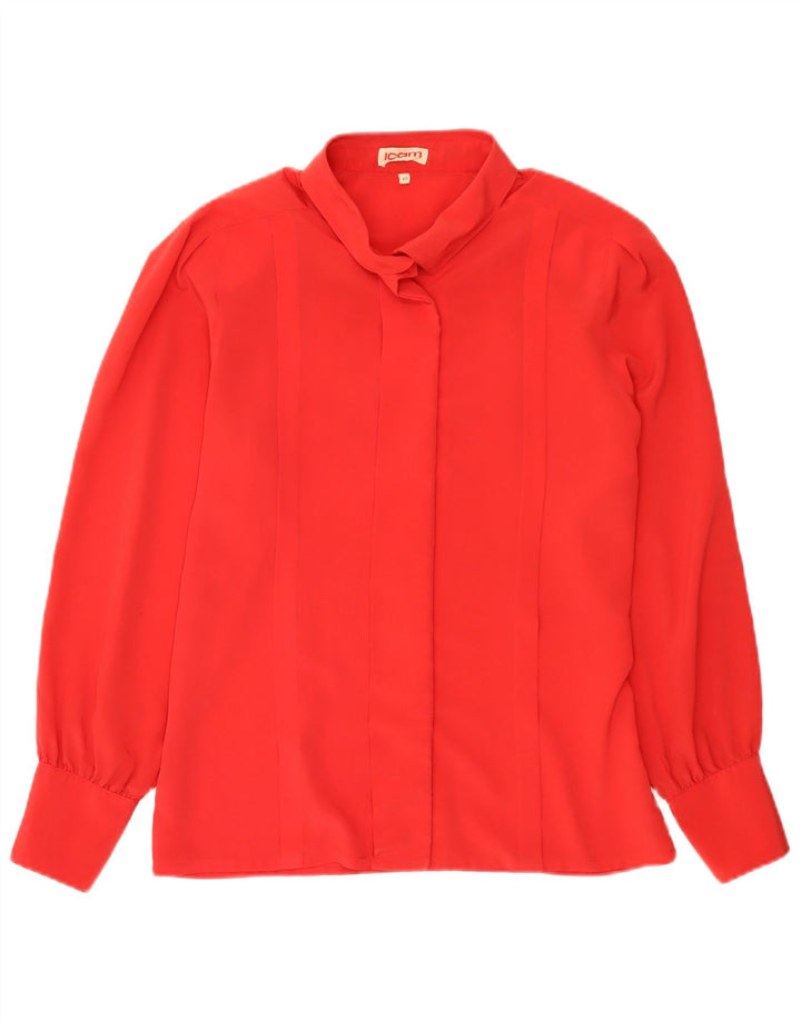 Icam Damen Hemdbluse IT 40 Small Rot Polyester