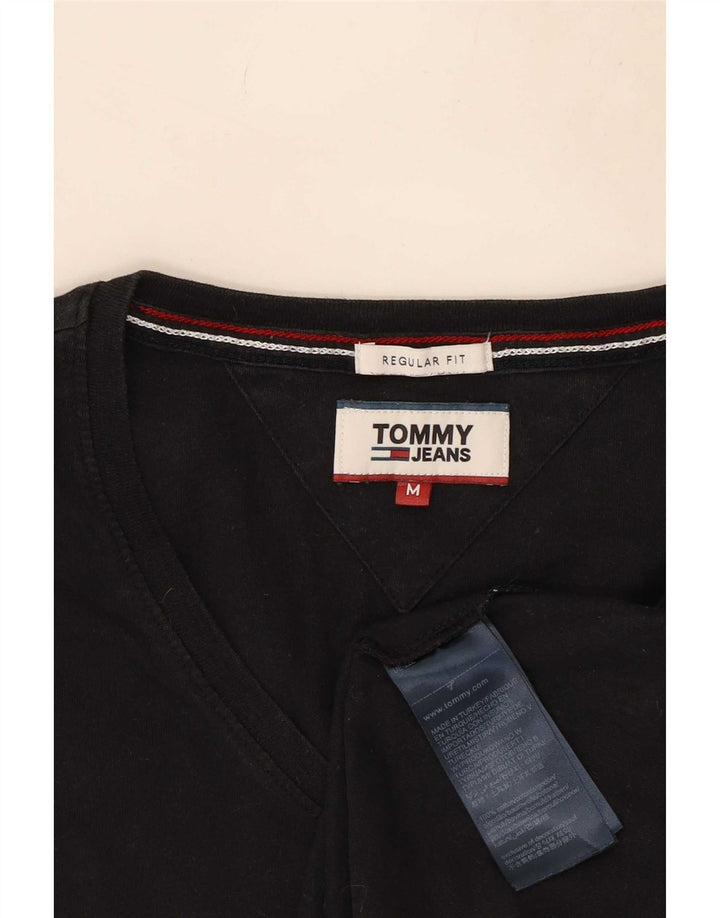 Tommy Hilfiger Herren-T-Shirt mit normaler Passform, mittelschwarze Baumwolle