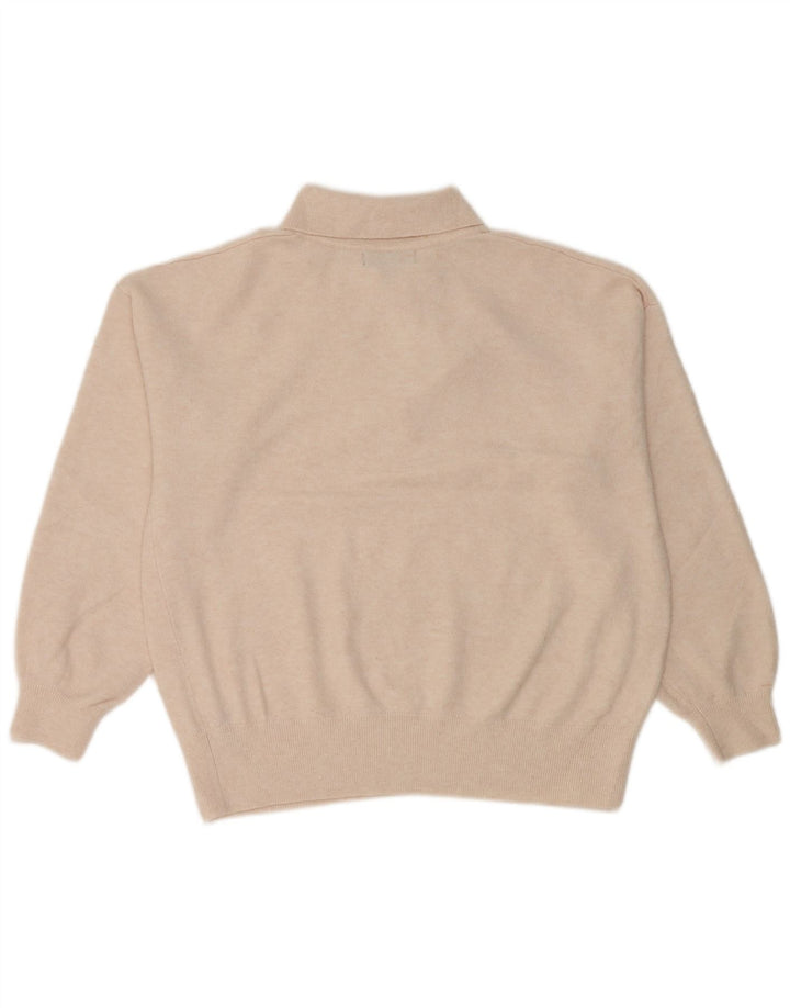 Marks & Spencer Damen-Pullover mit Polokragen, Gr. 14, Mittel, gebrochenes Weiß
