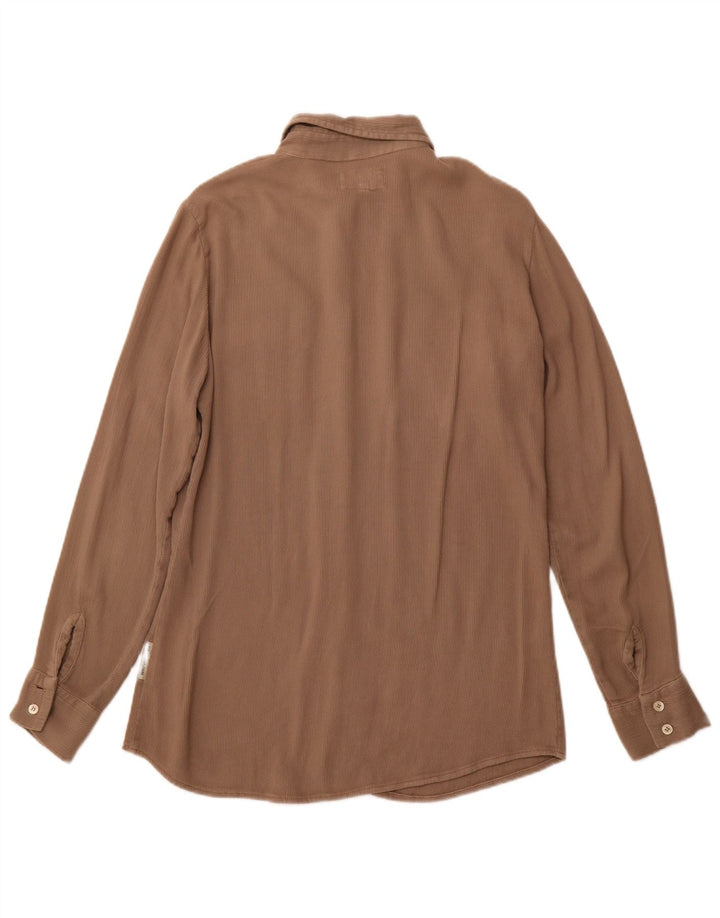 REPLAY Damen-Hemd UK 12 Mittelbraun