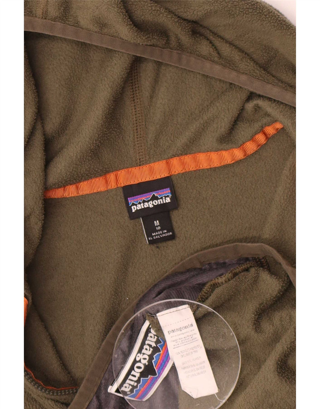 Patagonia Kapuzen-Fleecejacke für Jungen, 9–10 Jahre, mittleres Khaki, Polyester