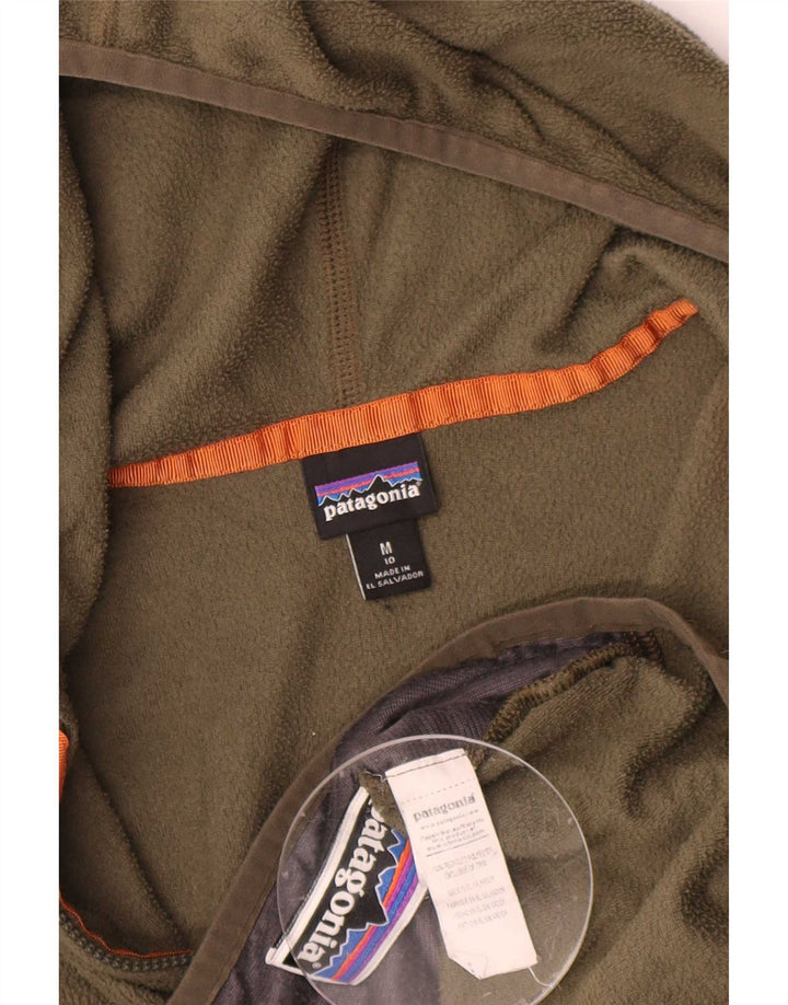 Patagonia Kapuzen-Fleecejacke für Jungen, 9–10 Jahre, mittleres Khaki, Polyester