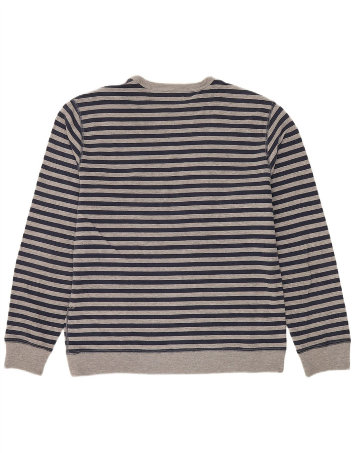 Lee Damen-Sweatshirt mit regulärer Passform, UK 16, Größe L, grau gestreift, Baumwolle