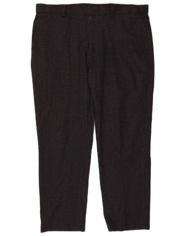 Marks & Spencer Herren-Chinohose mit normaler Passform, W38 L29, schwarzes Polyester