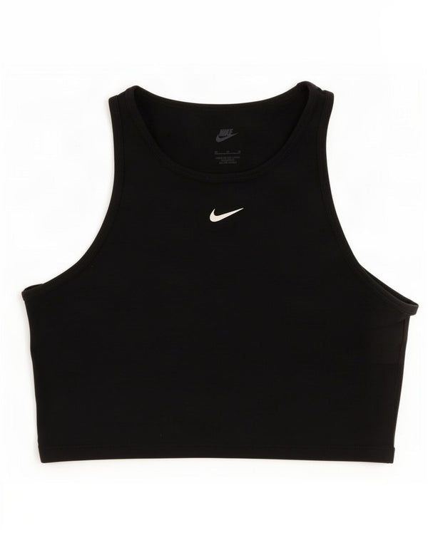 Nike Damen Swoosh Graphic Sport-BH-Oberteil UK 12 Medium Schwarz