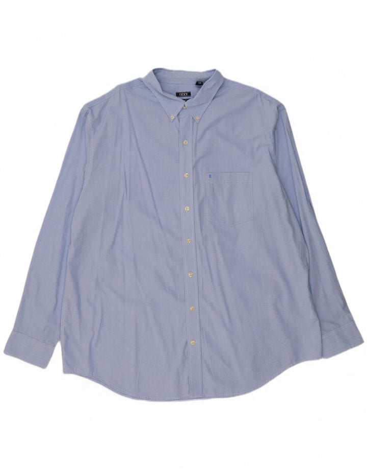 IZOD Mens Big & Tall Shirt 2XL Blue Cotton