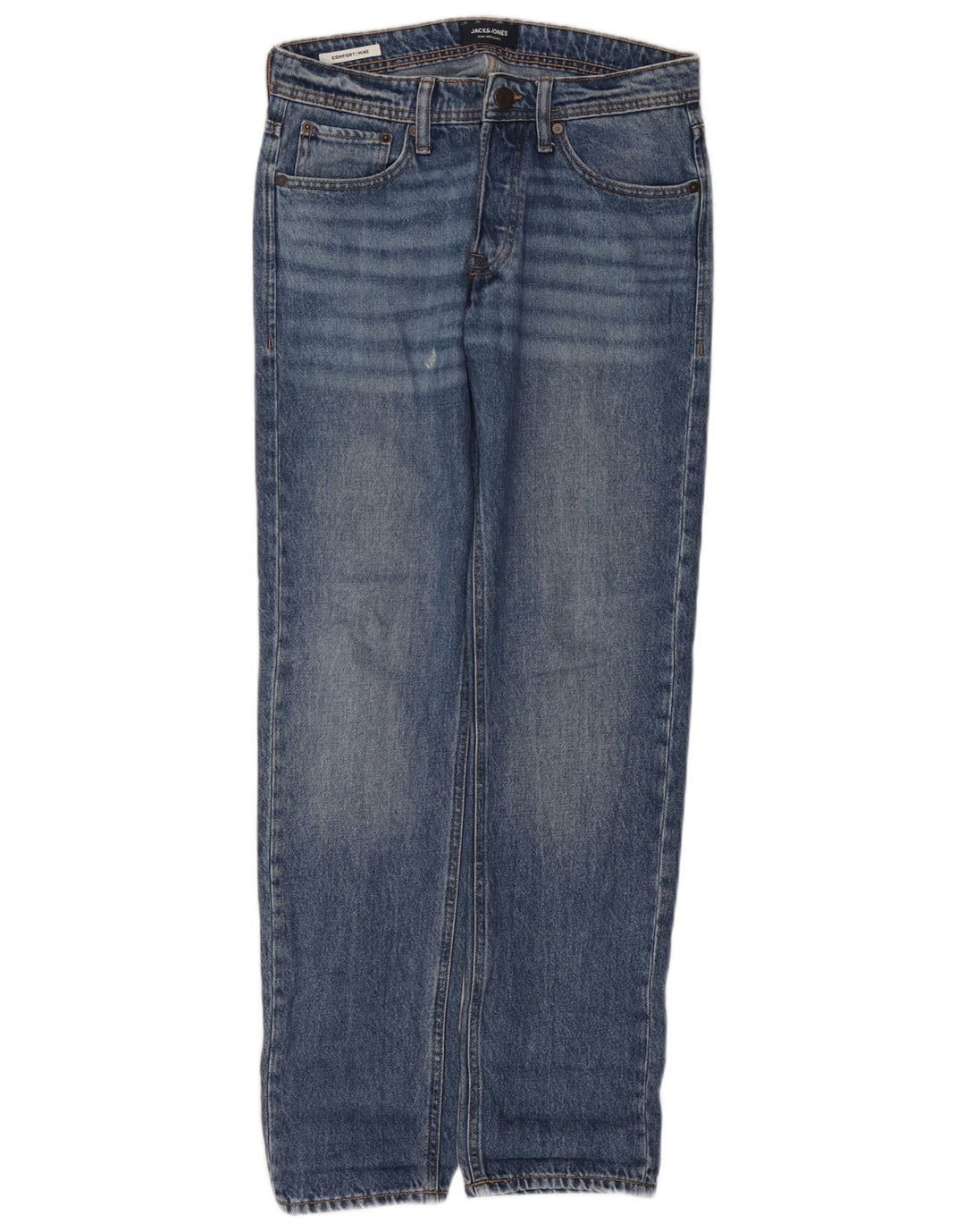 Jack & Jones Damen Mike Straight Jeans W28 L32 Blaue Baumwolle