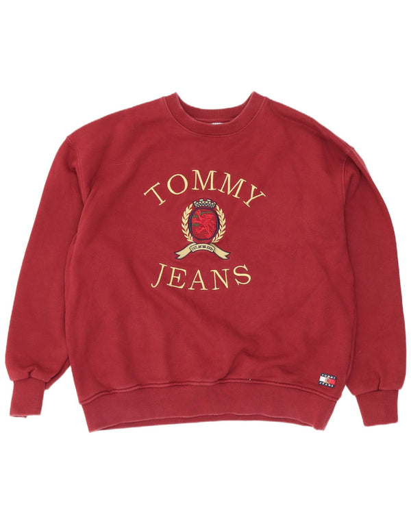 Tommy Hilfiger Herren Grafik-Sweatshirt-Pullover XL, kastanienbraune Baumwolle
