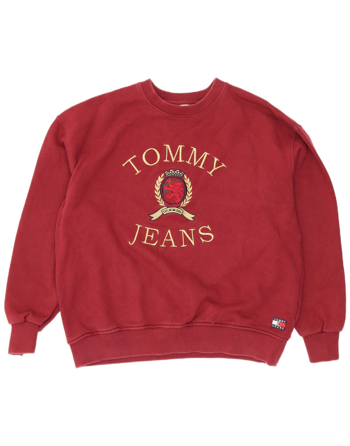 Tommy Hilfiger Herren Grafik-Sweatshirt-Pullover XL, kastanienbraune Baumwolle