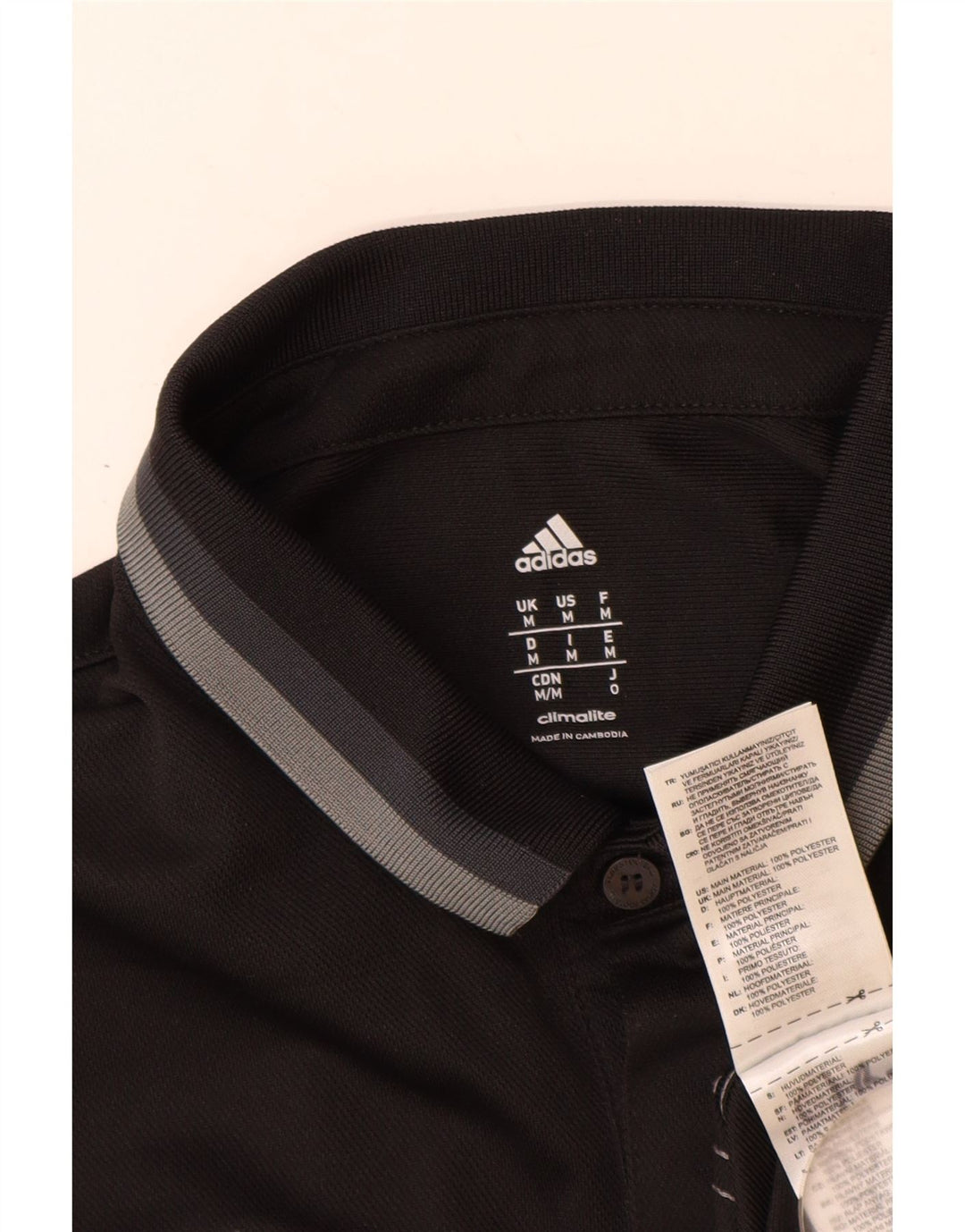 Adidas Herren Northern Ireland Schools Poloshirt Mittelschwarzes Polyester