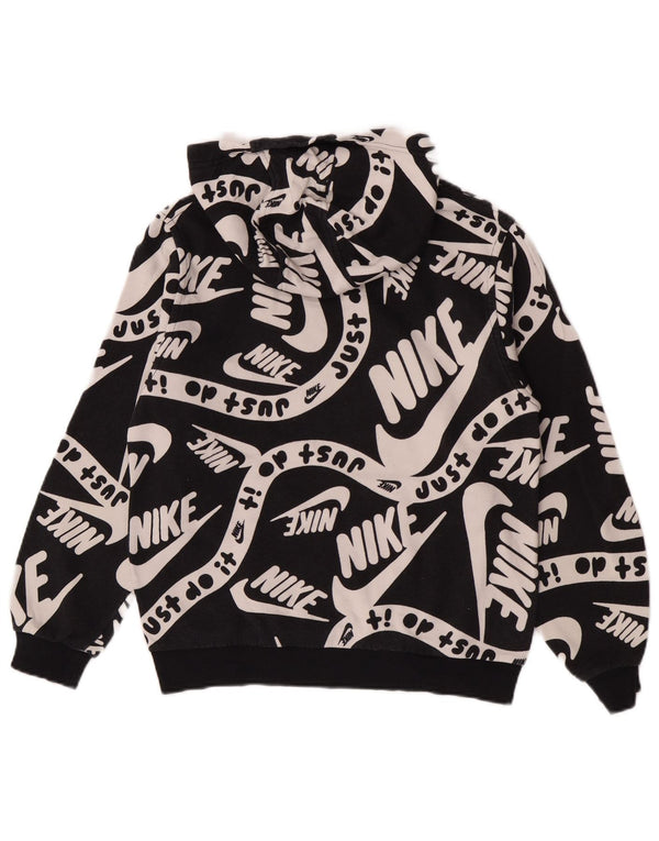 Nike Kapuzenpullover für Jungen mit Grafik, reguläre Passform, 12–13 Jahre, Größe L, Schwarz, Baumwolle