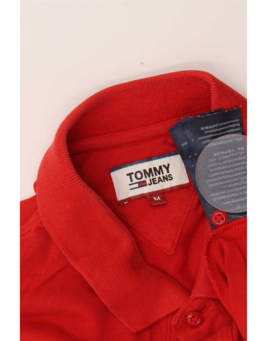 Tommy Hilfiger Herren-Poloshirt aus mittelroter Baumwolle