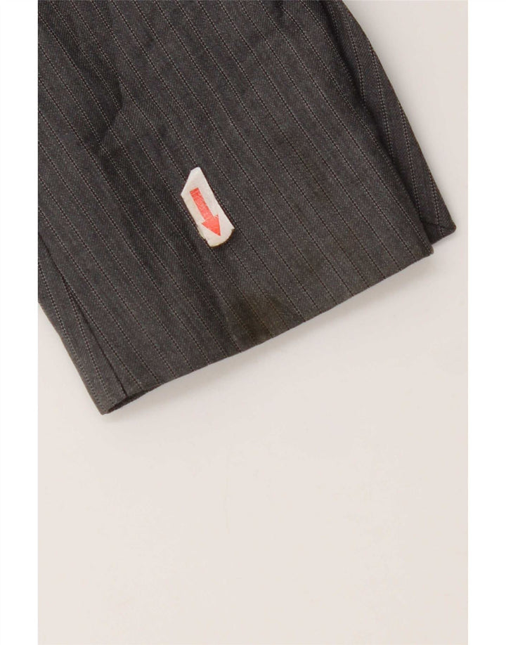Zara Herren-Blazerjacke mit 3 Knöpfen, EU 50, mittelgrau gestreifte Wolle