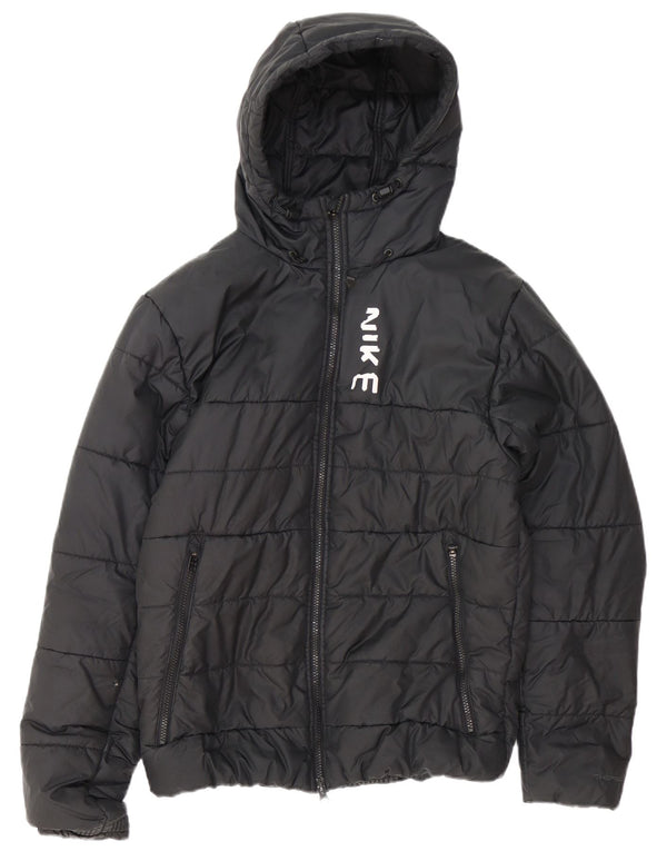Nike Herren Therma-Fit Hooded Wattierte Jacke UK 38 Medium Schwarz Polyester