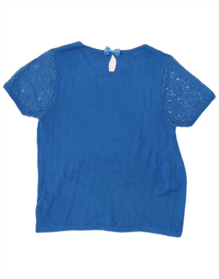 Marks & Spencer Damen-Pullover mit U-Boot-Ausschnitt, Gr. 12, Mittelblau