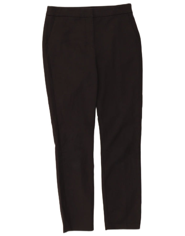 Zara Damen High Waist Slim Chino Hose EU 38 Small W28 L27 Schwarz
