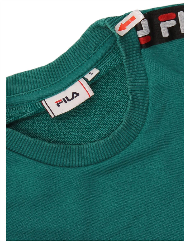 Fila Herren Grafik-Sweatshirt-Pullover, klein, grüne Baumwolle