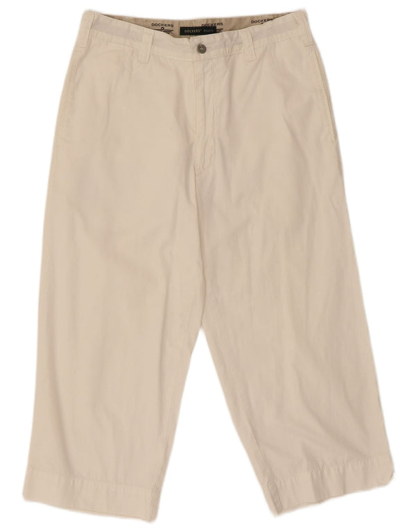 Gerade Capri-Hose für Damen von Dockers, W31, L22, gebrochenes Weiß