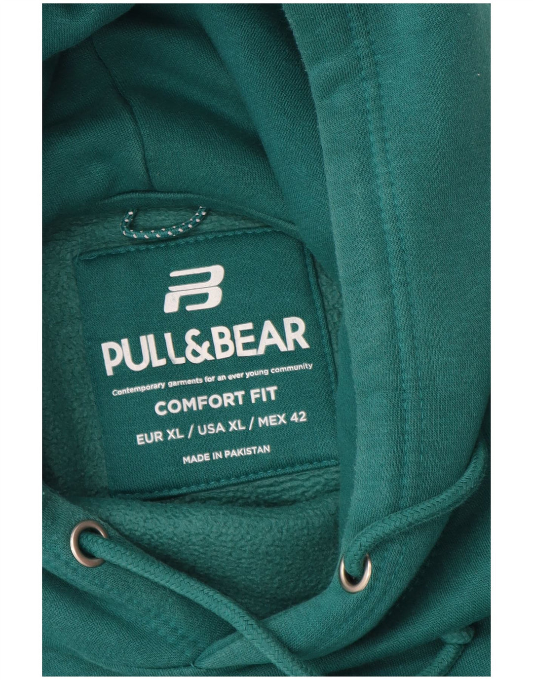 Pull & Bear Herren Comfort Fit Kapuzenpullover XL Grün