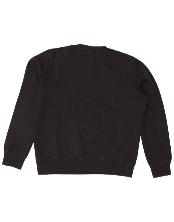 NEW BALANCE Womens Oversized Graphic Sweatshirt Jumper UK 14 Medium Black