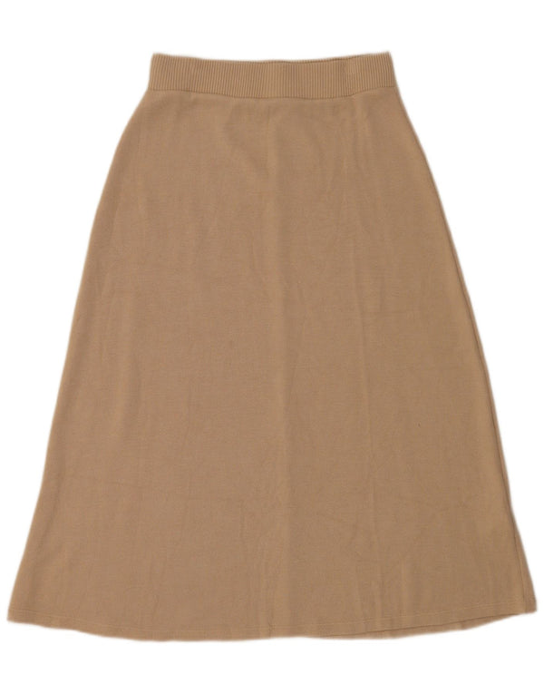 Zara Damen Midirock Medium W28 Beige Viskose