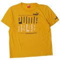 Puma Herren Grafik-T-Shirt-Oberteil Mittelgelb