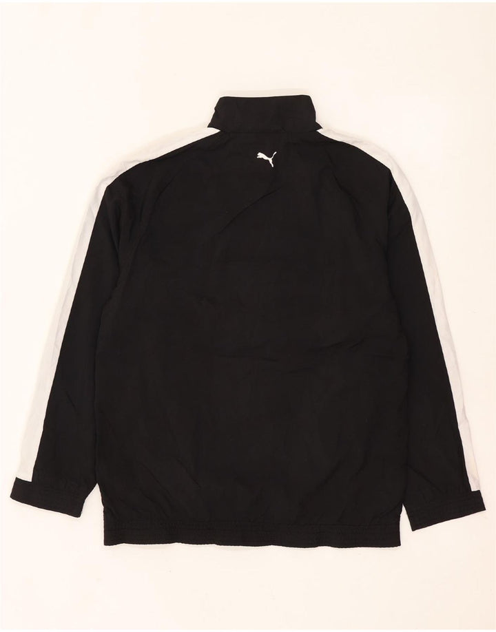 PUMA Jungen Grafik-Trainingsanzug-Top-Jacke, 11–12 Jahre, Schwarz, Farbblock