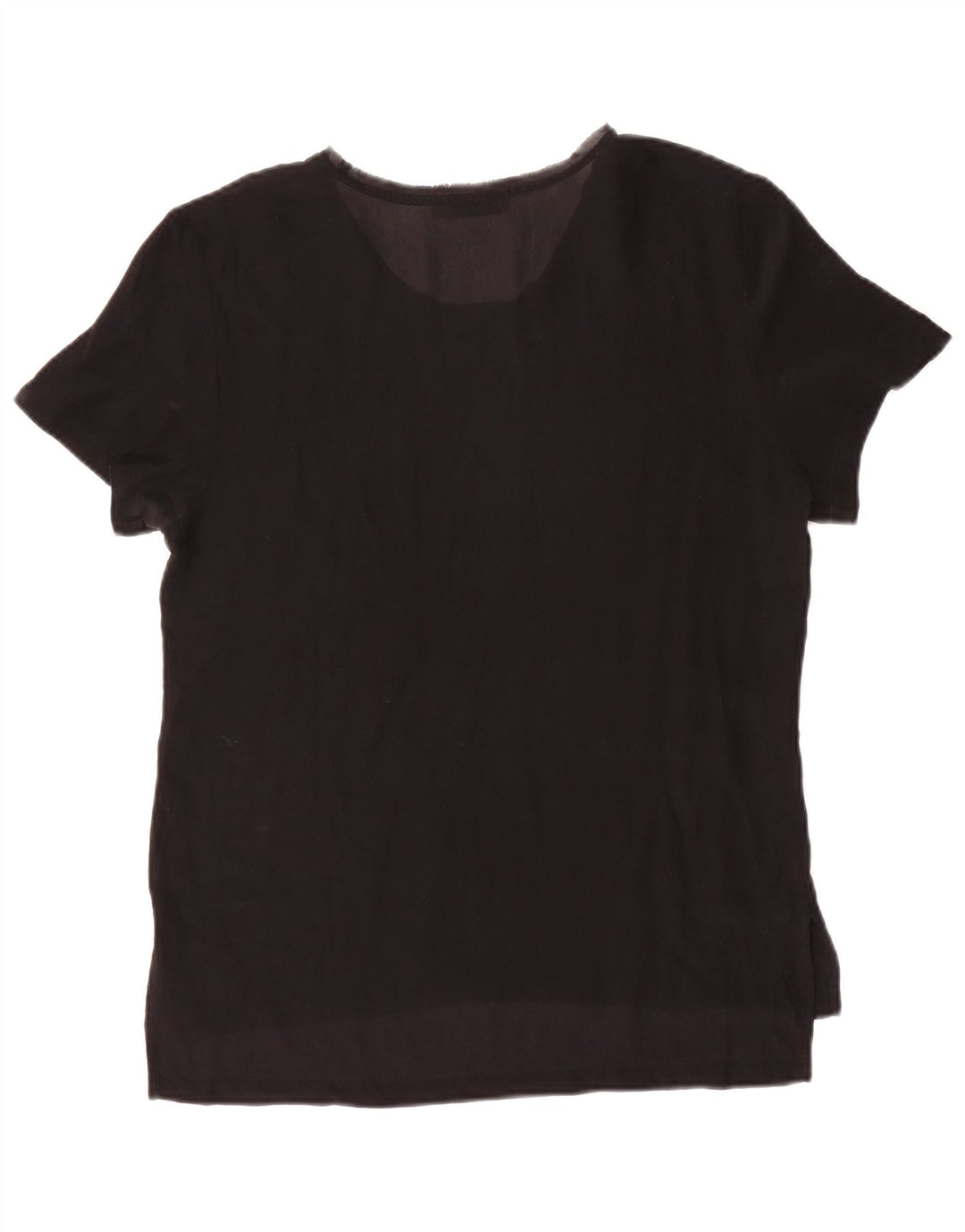 Calvin Klein Jeans Damen Bluse Top UK 14 Medium Schwarz