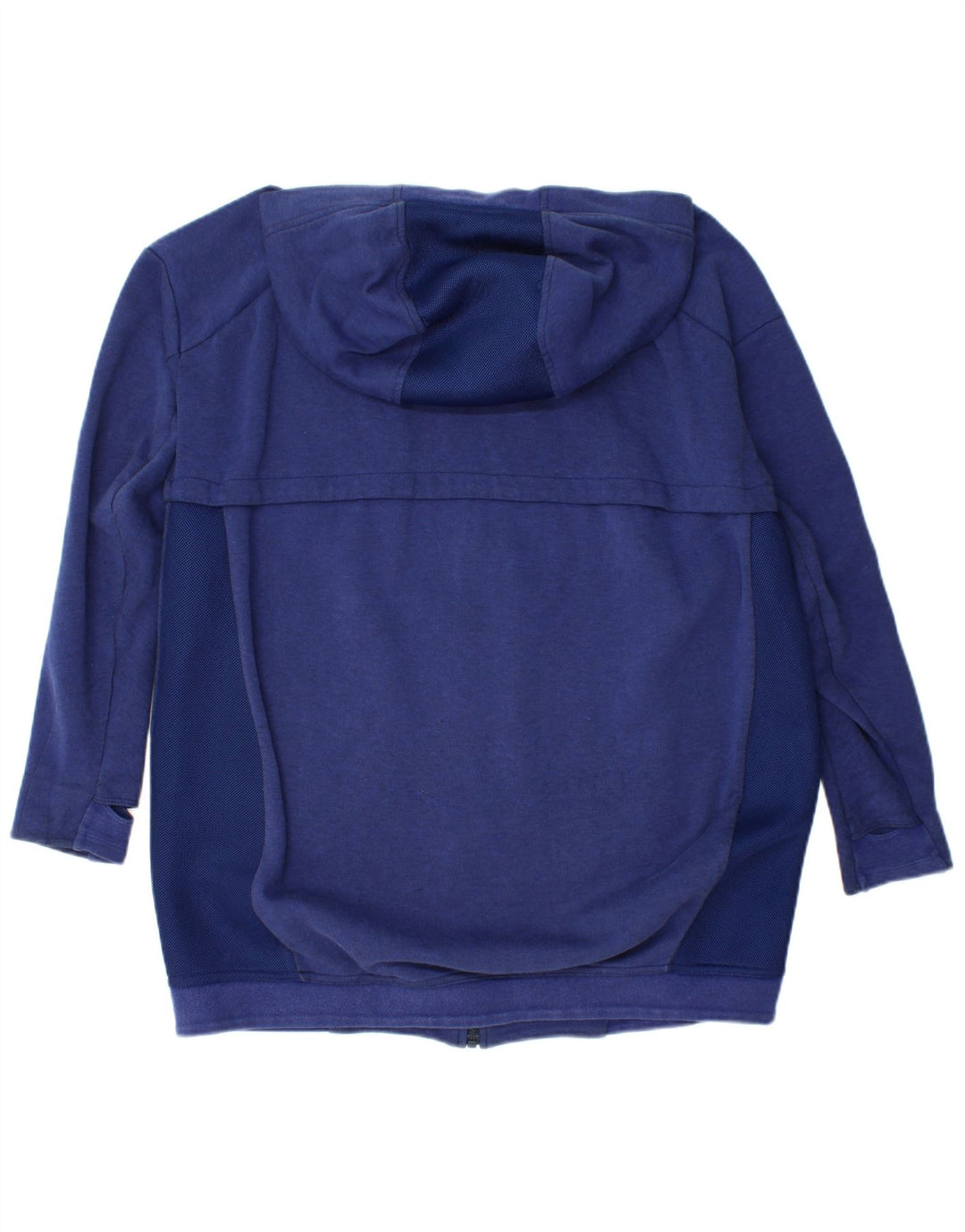 NIKE Herren-Kapuzenpullover mit Reißverschluss, Mittelblau, Baumwolle, Farbblock
