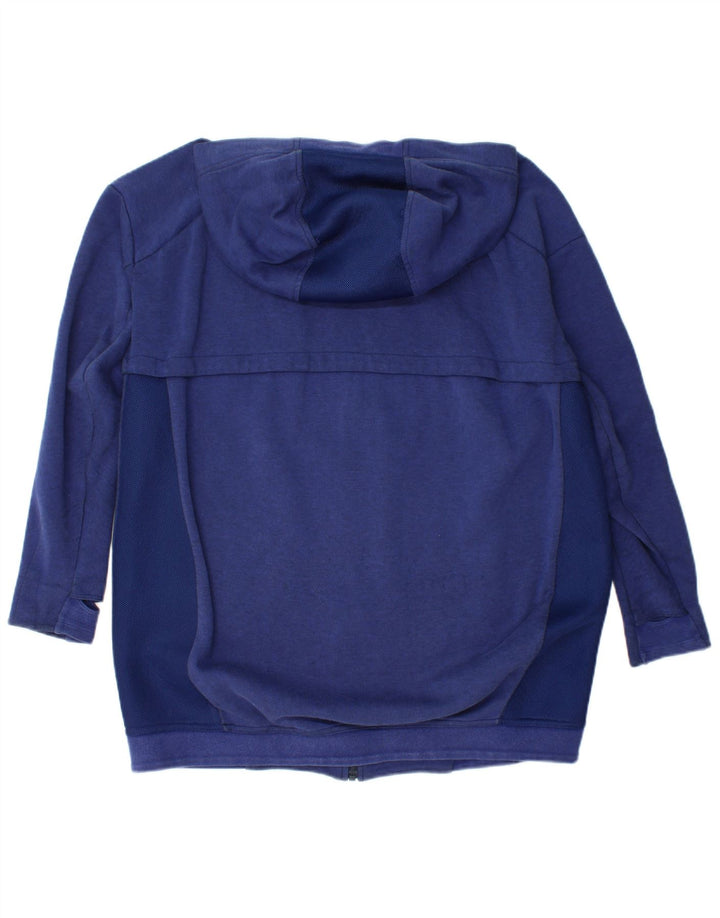 NIKE Herren-Kapuzenpullover mit Reißverschluss, Mittelblau, Baumwolle, Farbblock