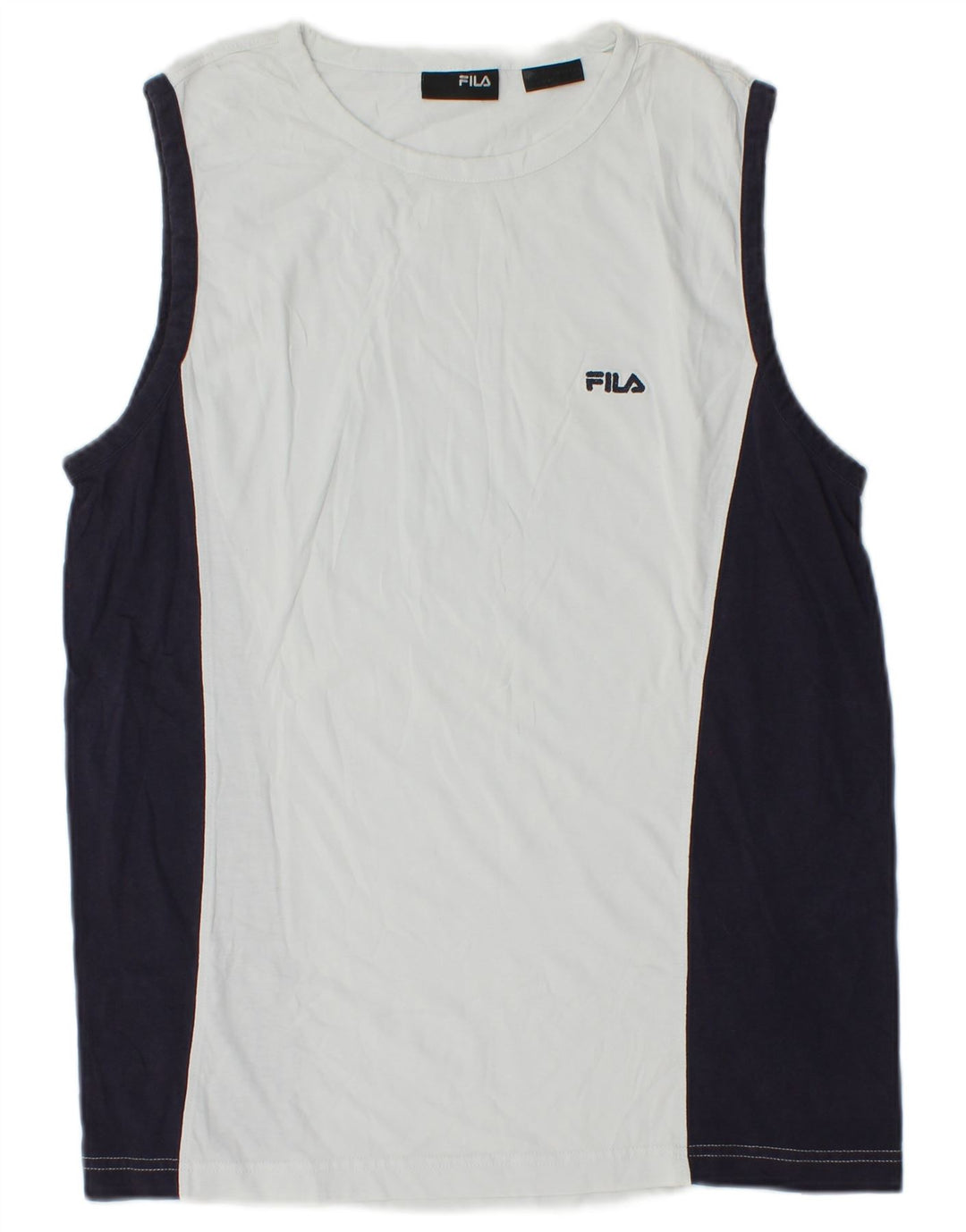 Fila Herren-Trägershirt, klein, Weiß, Farbblock