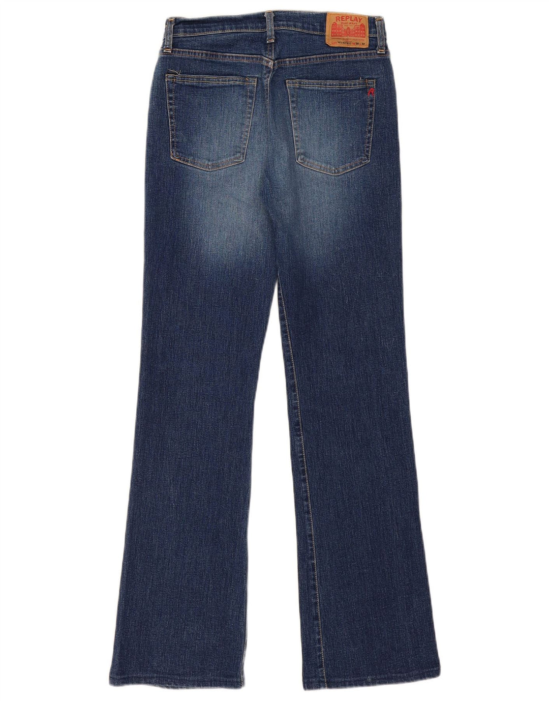 Replay Damen Bootcut Jeans W30 L32 Blaue Baumwolle