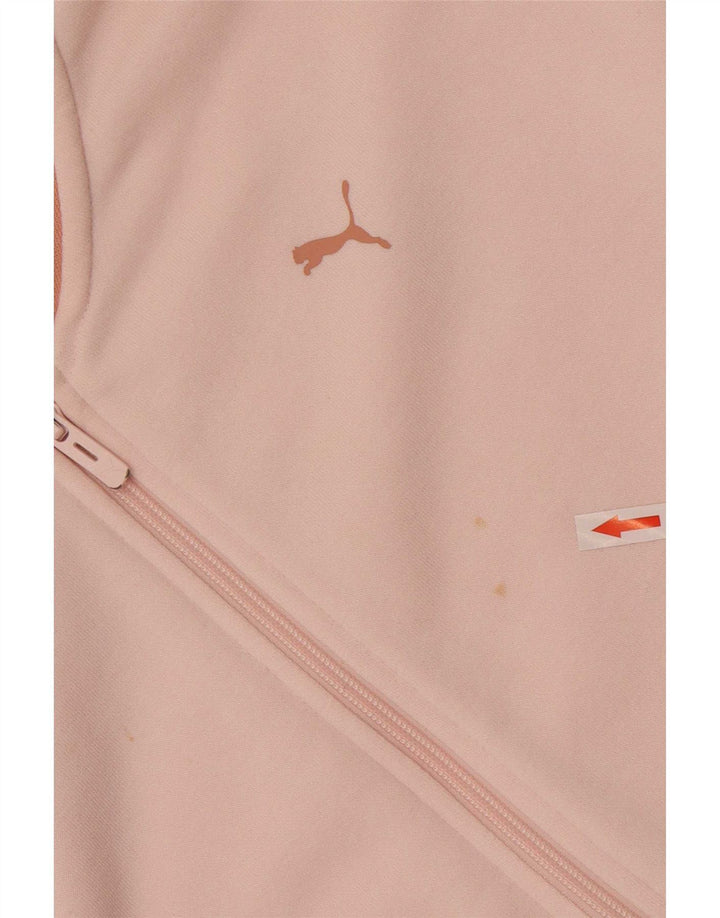 Puma Womens Graphic Trainingsanzug Top Jacke UK 12 Mittelrosa Farbblock