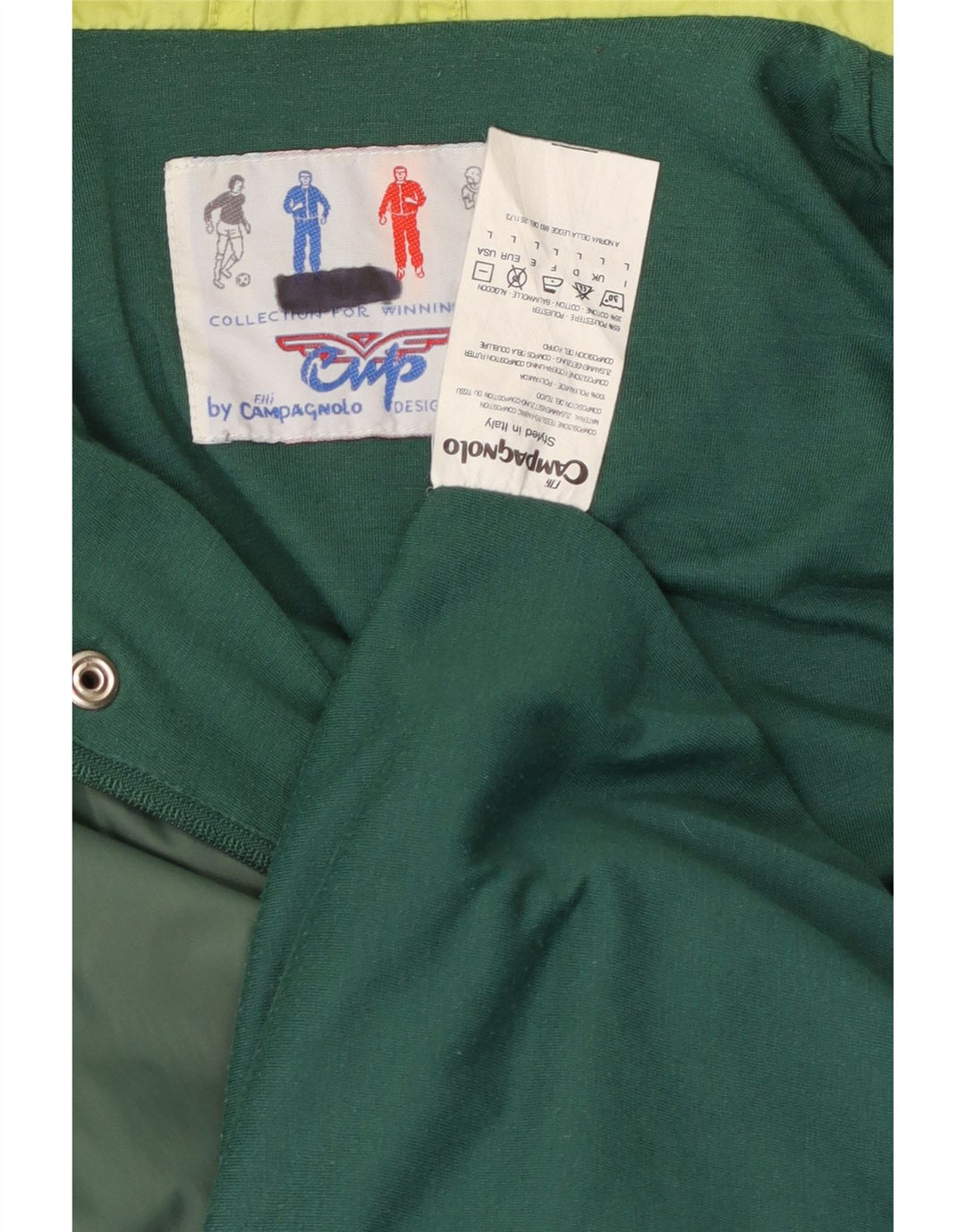 CAMPAGNOLO Herren-Regenjacke mit Kapuze, UK 40, groß, mehrfarbig, Farbblock